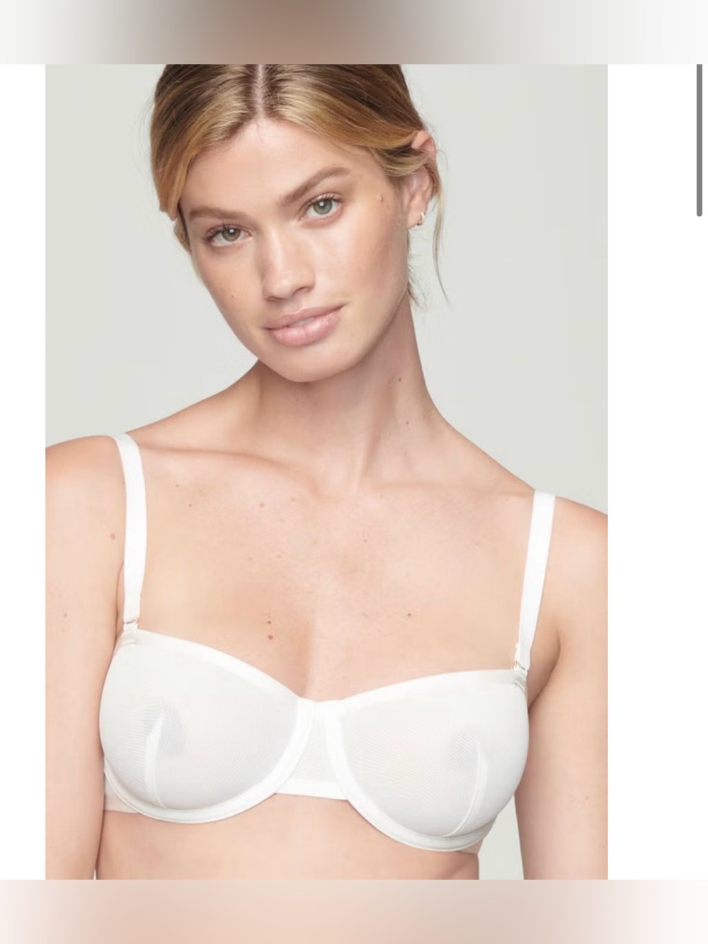 The CUUP THE BALCONETTE  BRA MESH IVORY